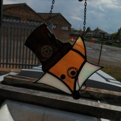 Stained Glass Steampunk Fox