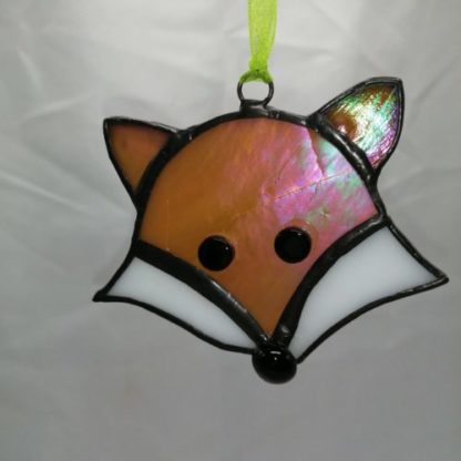 Small Stained Glass Fox Head
